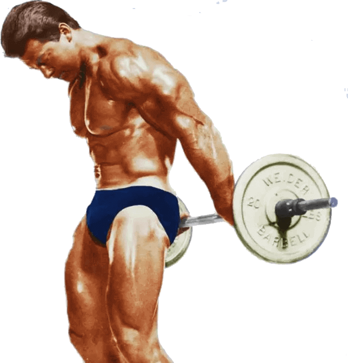 standing barbell kickbacks