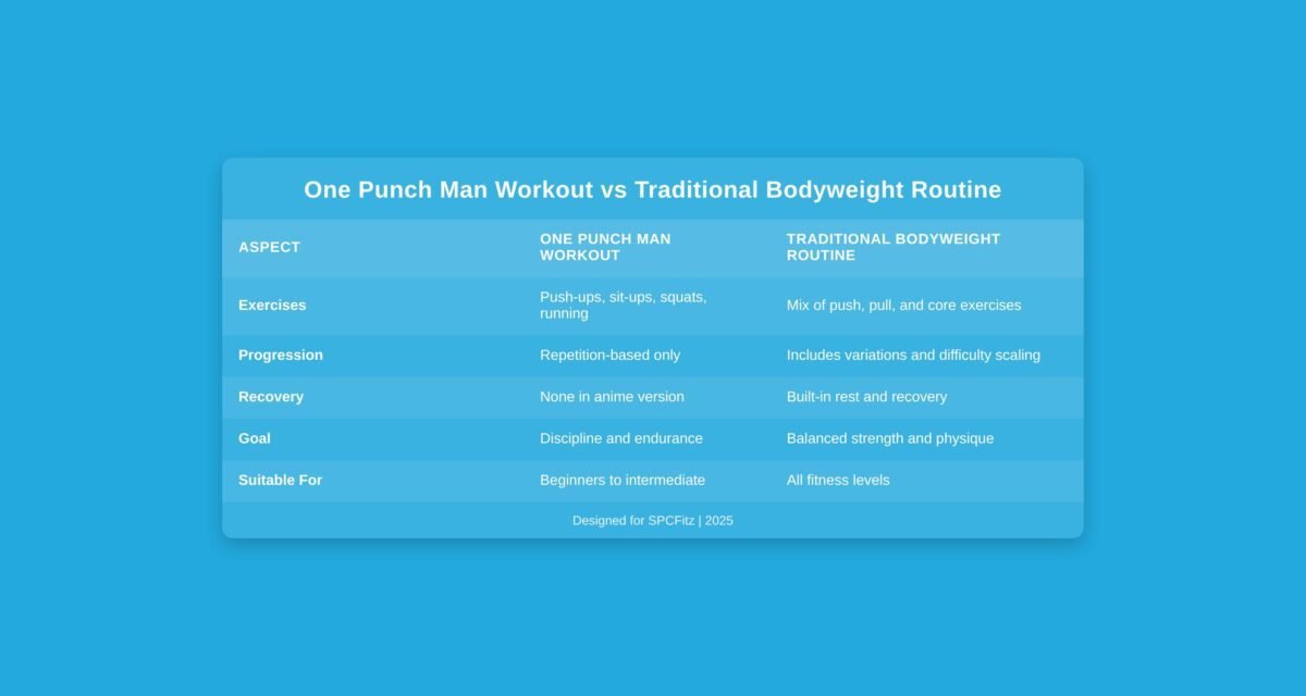One Punch Man Workout vs Traditional Bodyweight Routine